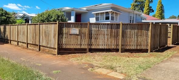 Timber paling fence and gate to a Toowoomba home